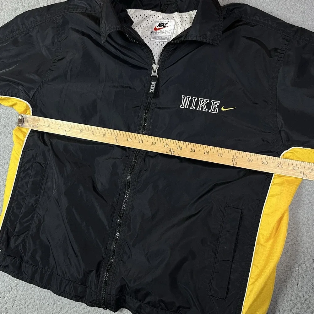 VTG 90s Nike Jacket Youth Boys Size L (14-16) Full‎ Zip Mesh Lined Windbreaker